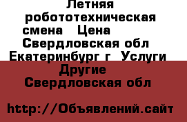 Летняя робототехническая смена › Цена ­ 7 000 - Свердловская обл., Екатеринбург г. Услуги » Другие   . Свердловская обл.